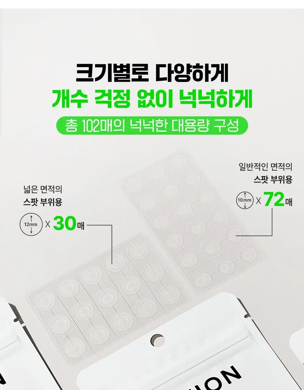 [초슬림] 파티온 노스카나인 트러블케어 스팟패치 102매 상세페이지 21